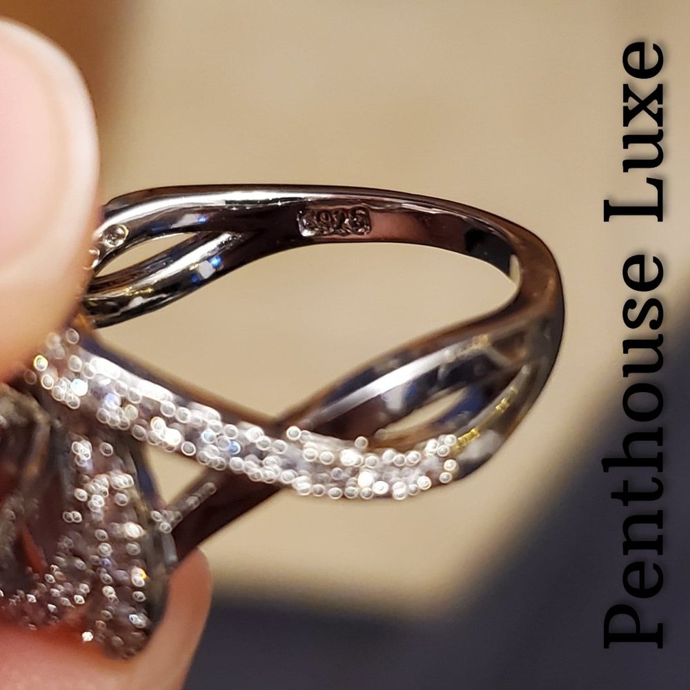 ALMOST GONE! 🔥CLEARANCE Galaxy Vortex Brilliant Cut Diamond Silver Ring - Picture 5 of 6